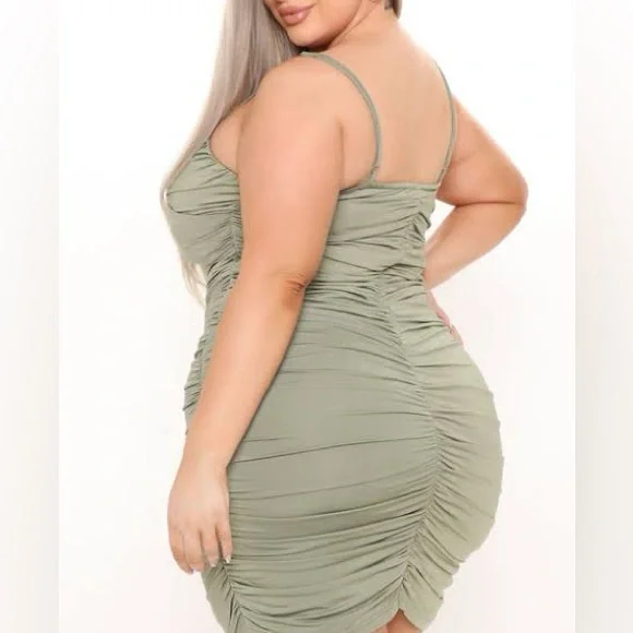 Fashion Nova Sage Green Mini Dress - Picture 4 of 6